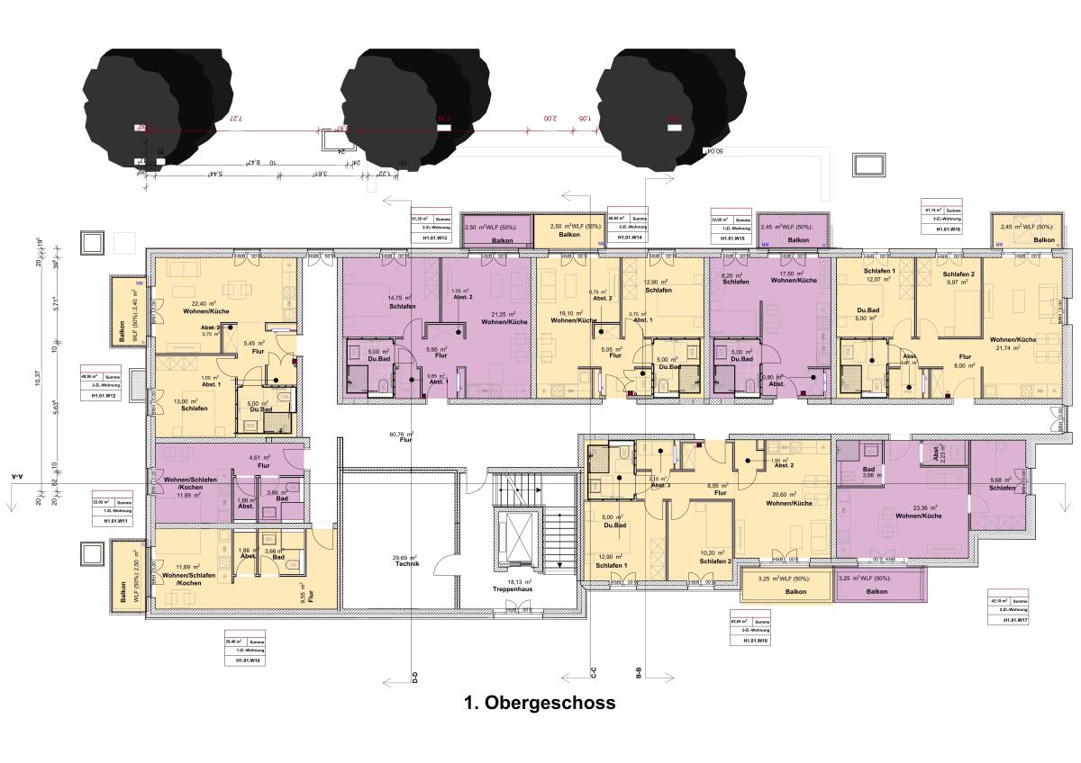 Helle Penthousewohnung mit großen Dachterrassen im KFW 40 QNG Energiesparhaus – Trier – Vorschaubild 6