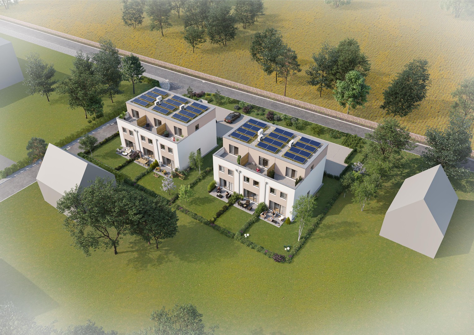 Neubau KfW-40-QNG Reihenendhaus in Dormagen – Garten & Keller – Dormagen – Vorschaubild 2