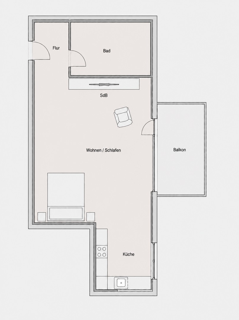 Exklusives Apartment in den Nymphenburger Höfen - 4. Stock mit Balkon – München – Vorschaubild 10