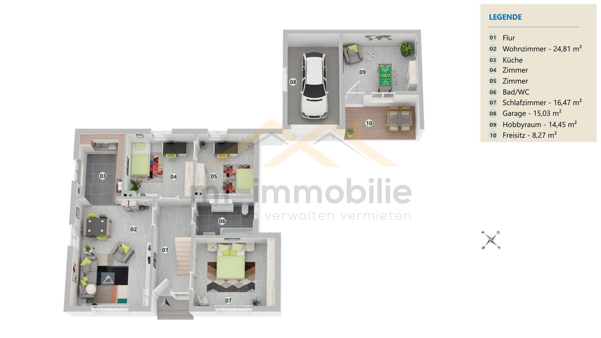 1-2 Familienhaus in ruhiger Lage 182 m2 in Grasleben, Mietkauf möglich – Grasleben – Vorschaubild 2
