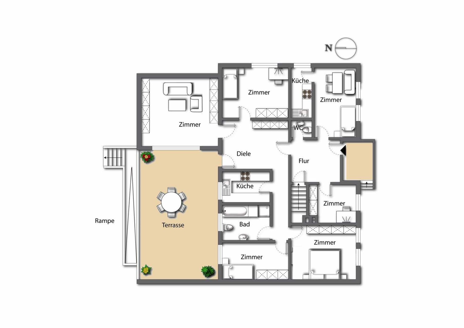 Provisionsfrei - Barrierefreier Winkelbungalow, 6 Zimmer - 150 m2 – Weißwasser – Vorschaubild 27
