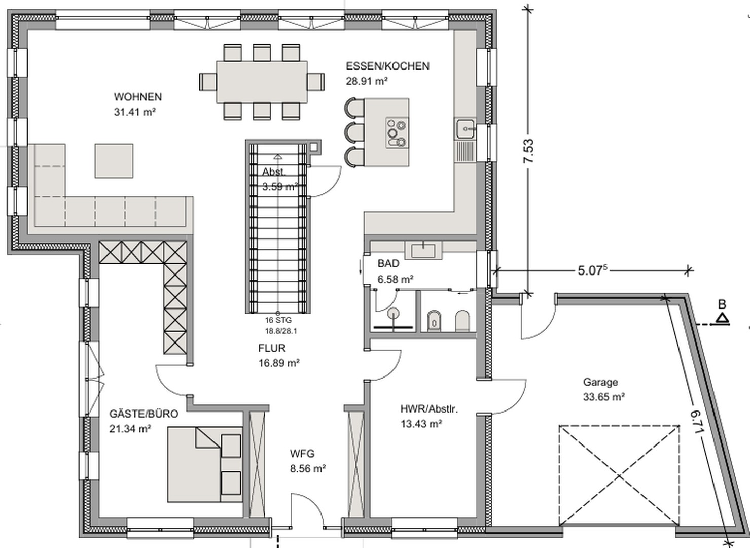 Luxuriöser Bungalow direkt an der Landesgrenze zu Schwanewede – Bremen – Vorschaubild 12