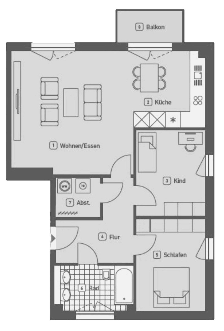 Neuwertige 3 Zimmer Wohnung in Bramfeld – Hamburg – Vorschaubild 16