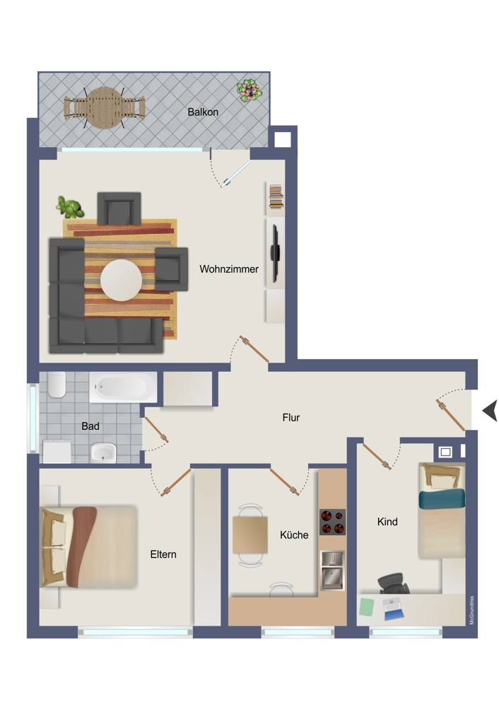vermietete EG-Wohnung - Nahe dem Katharinenviertel – Osnabrück – Vorschaubild 24