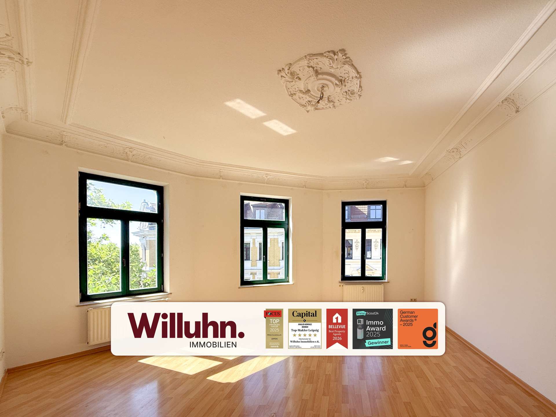 Sofort einziehen in der Südvorstadt | Balkon | Aufzug | Fernwärme | Stuck – Leipzig – Bild 1 von 21