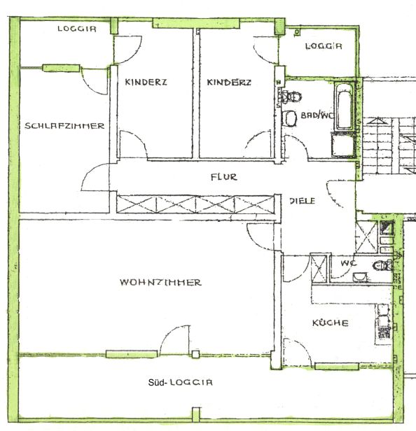 EI6775 Ruhige, großzügige 4-Zimmer-Eigentumswohnung mit Südloggia und Donaublick / Regensburg - Weichs – Regensburg – Vorschaubild 13