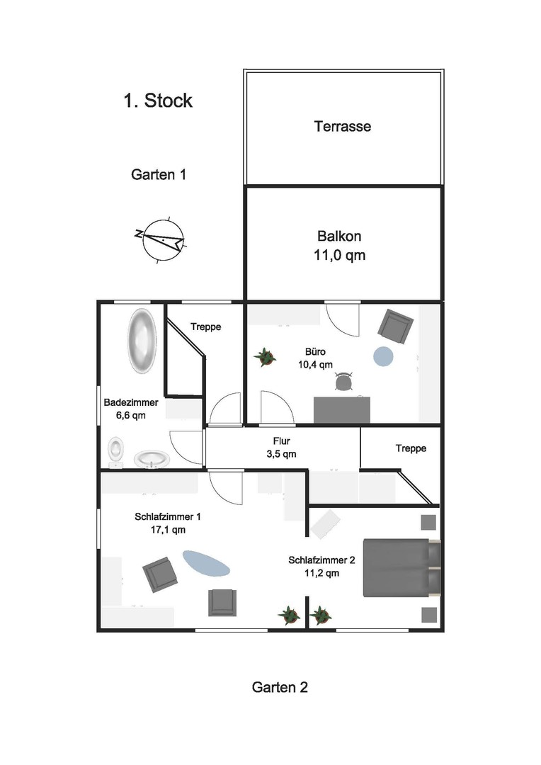 Zentrumsnahes Familienparadies mitten im Grünen – Augsburg – Vorschaubild 37