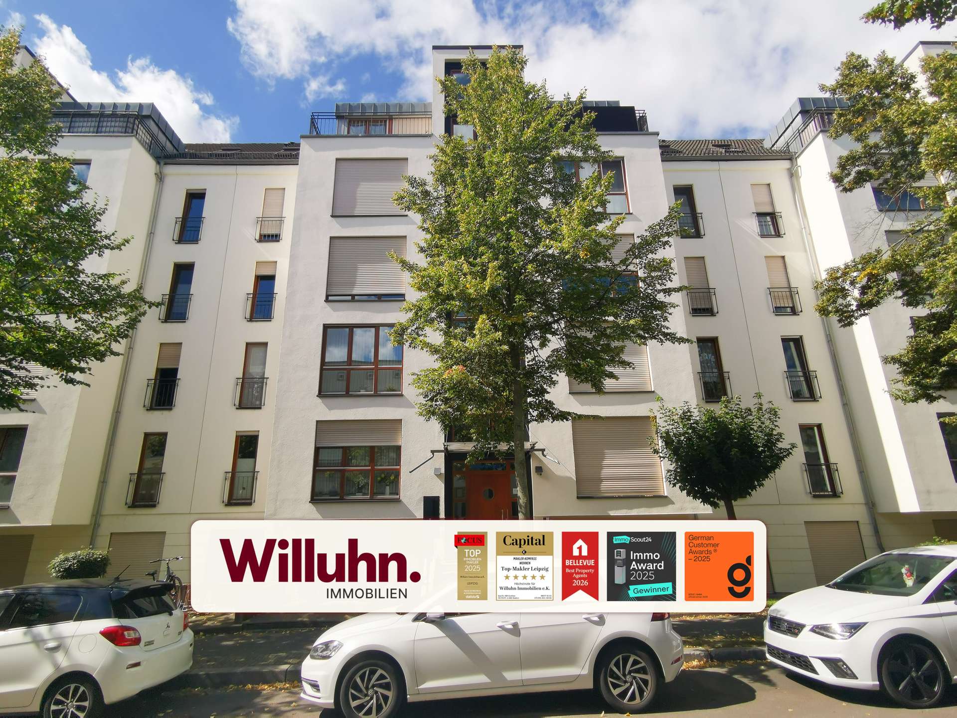 Helles und großzügiges Apartment mit Einbauküche und Tiefgaragenstellplatz – Leipzig – Bild 1 von 31