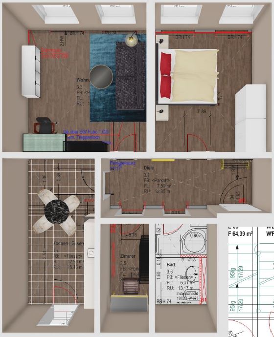 Moderne Einbauküche! Tolle 3 Raumwohnung in Lindenau. – Leipzig – Vorschaubild 2