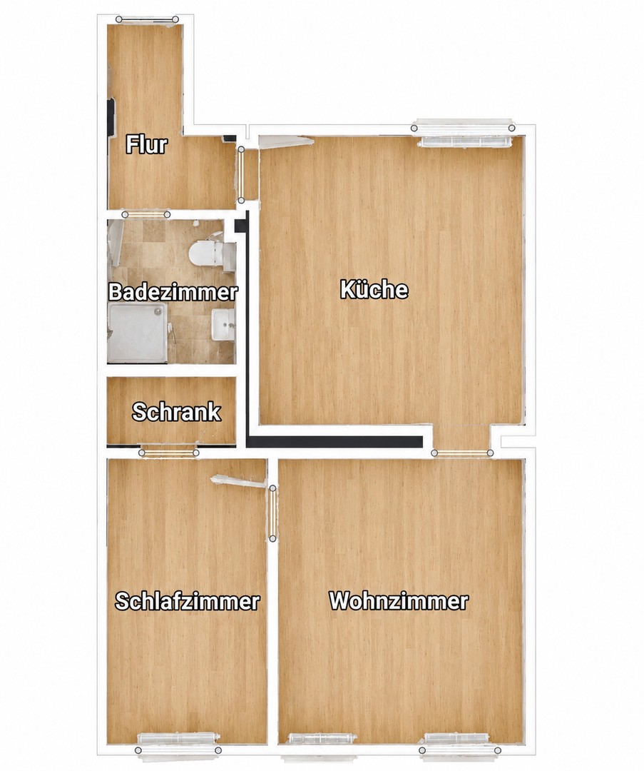 Stilvolle Altbauwohnung nach Kernsanierung – 2,5 Zimmer mit hohen Decken in zentraler Lage – Krefeld – Vorschaubild 14