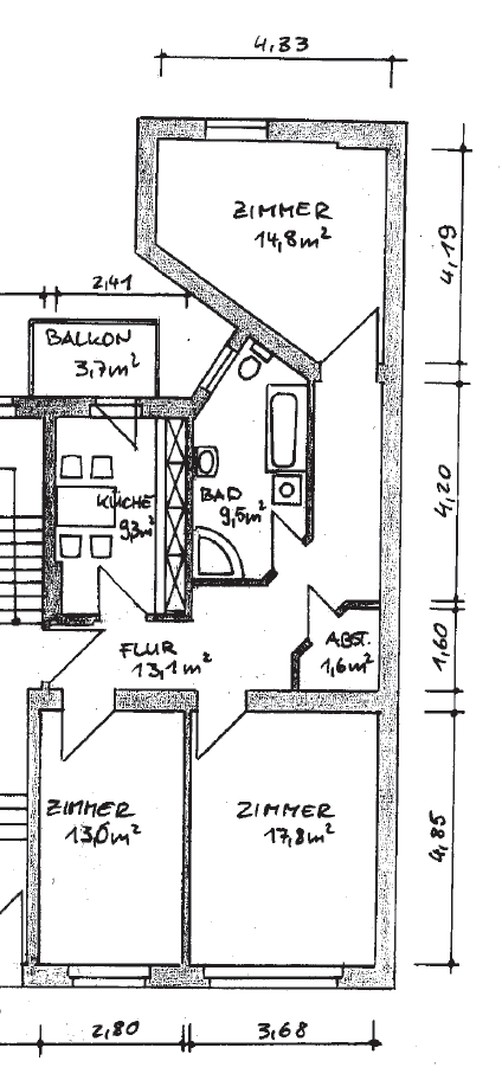 3-Raum Wohnung Neue Neustadt – Magdeburg – Vorschaubild 9