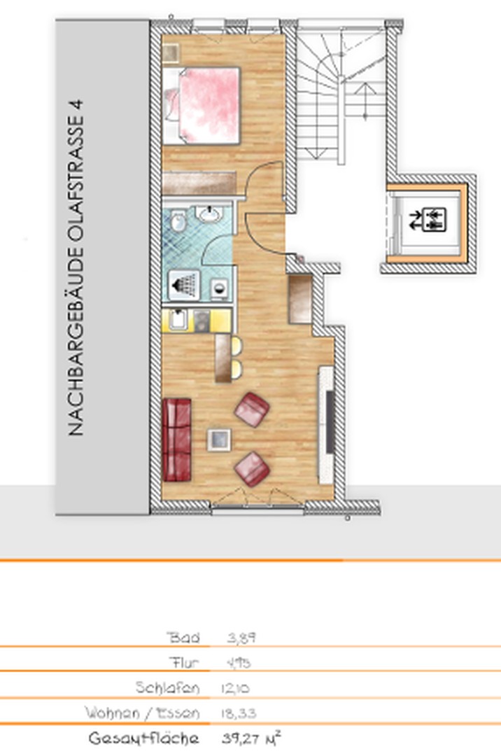 2-Zimmer Studio mit besten Verkehrslage