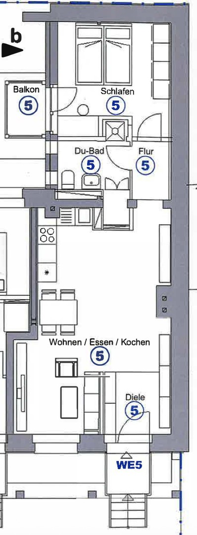 Gepflegte und Sanierte 2,5-Zimmer Wohnung im EG in Pforzheim inkl. EBK und Fußbodenheizung – Pforzheim – Vorschaubild 12