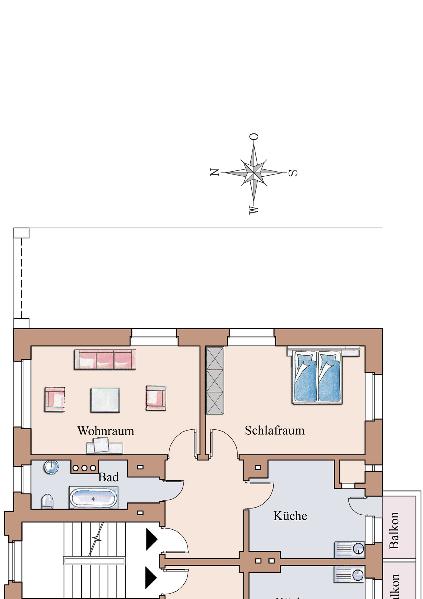renovierte 2-Raum Wohnung in zentraler Lage Oberhausen-Altstadt – Oberhausen – Vorschaubild 2