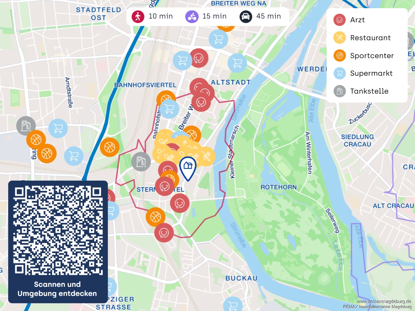 Über den Dächern der Stadt – Helle 3-Zimmer-Wohnung mit Aufzug in Altstadtlage – Magdeburg – Vorschaubild 10