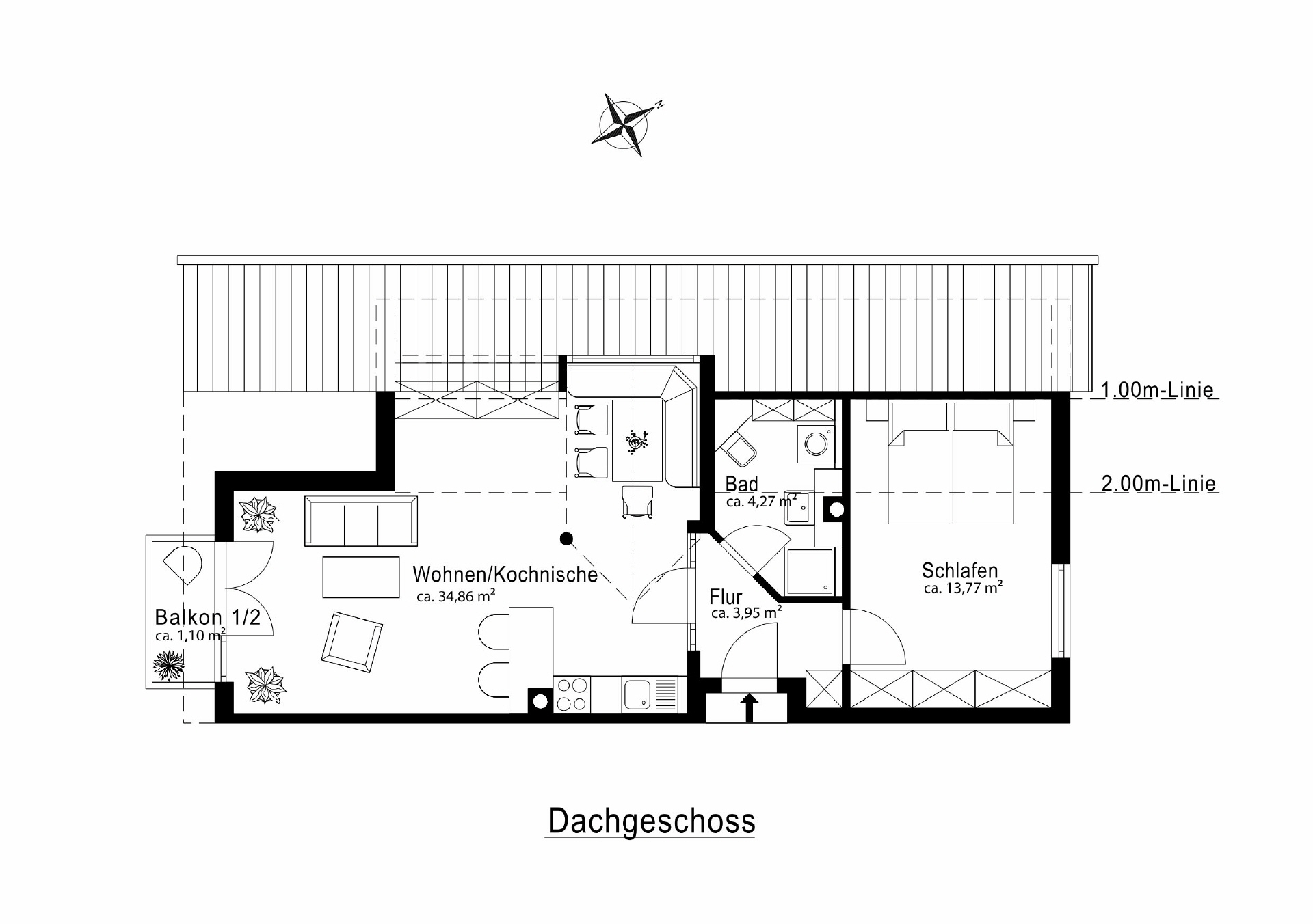 AIGNER - Helle Dachgeschosswohnung mit Loft-Charakter und sonnigem Balkon in Trudering – München – Vorschaubild 7