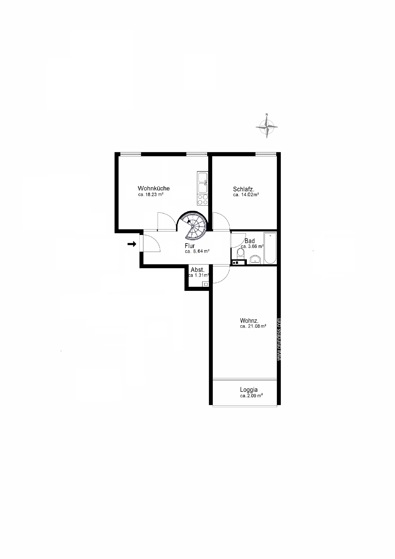 AIGNER - Frisch sanierte Maisonettewohnung mit Süd-Loggia in Milbertshofen – München – Vorschaubild 6