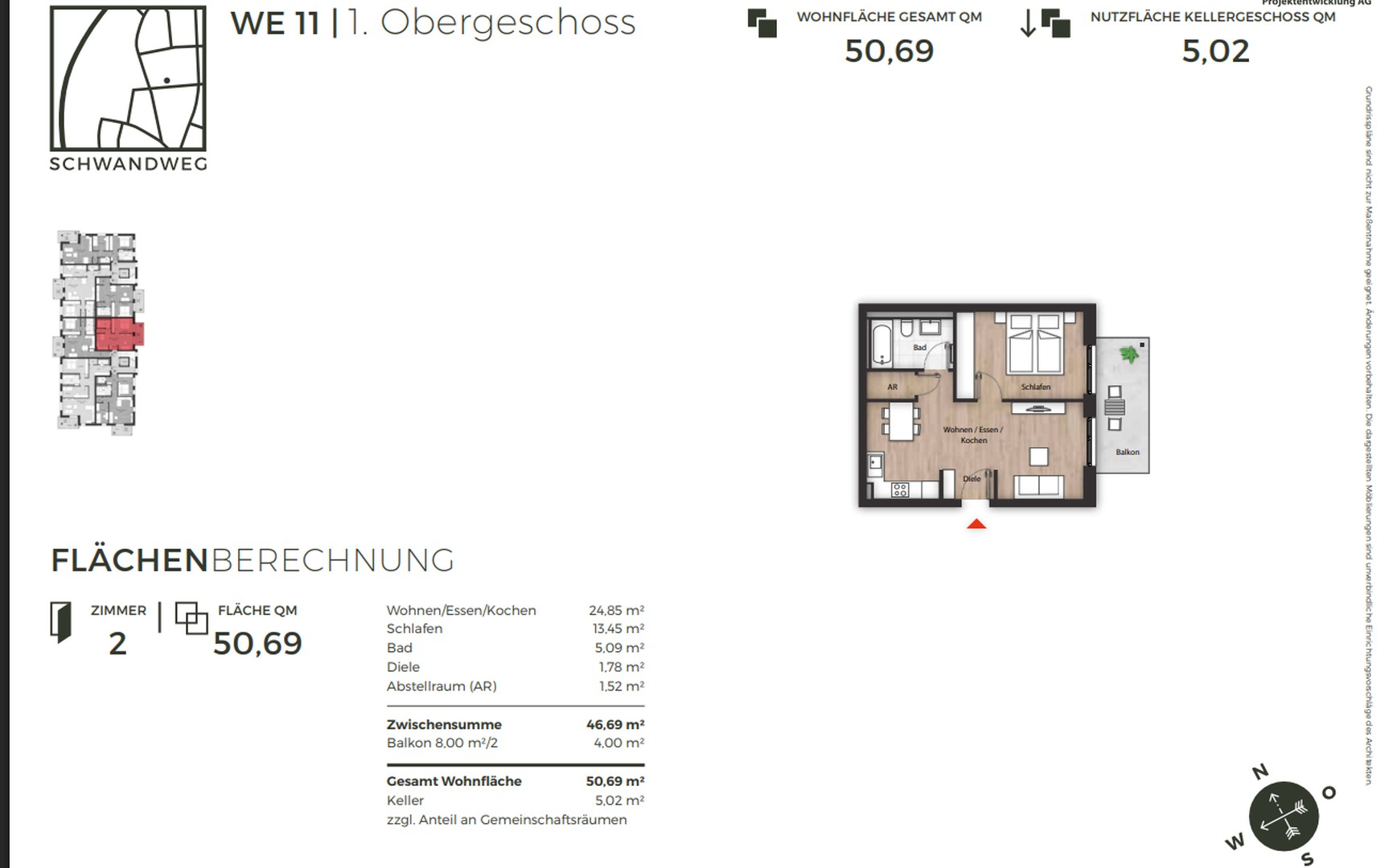 Moderne provisionsfreie 2-Zimmer-Wohnung in Fürth im jungen Neubau – Fürth – Vorschaubild 13