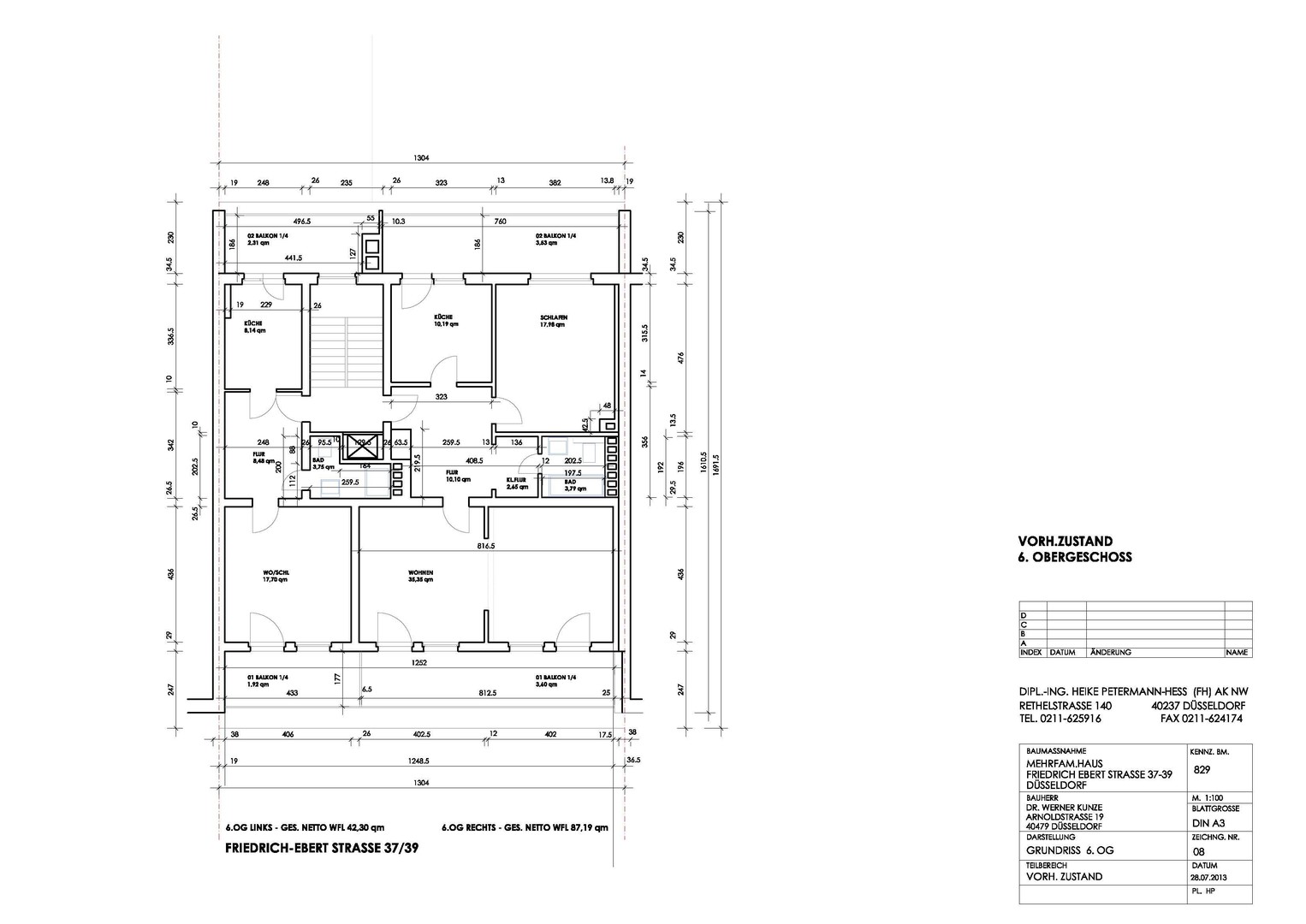 Asia Viertel 1-ZiKüDiBad Wohnung 6.-OG mit Aufzug 2 Balkone (Nord und Süd) mit EBK – Düsseldorf – Vorschaubild 21