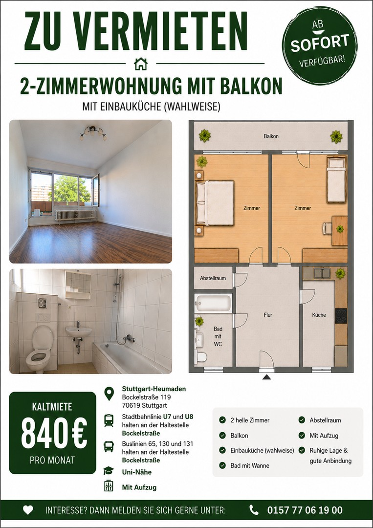 2 Zi Wohnung Heumaden