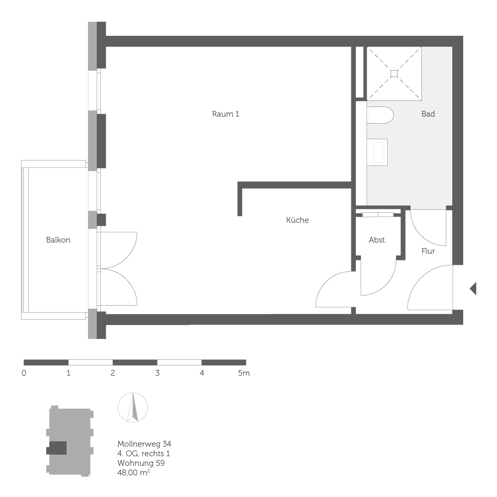 Moderne Wohnung mit großem Balkon in ruhiger Lage – Berlin – Vorschaubild 7