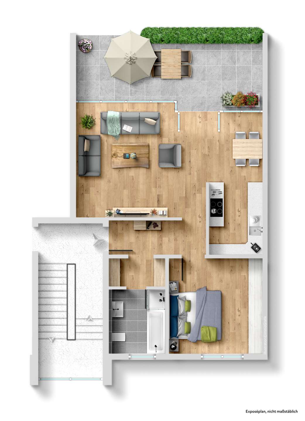 HEGERICH: Moderne Dachgeschosswohnung mit Loftcharakter und großer Sonnenterrasse in Fürth – Fürth – Vorschaubild 9