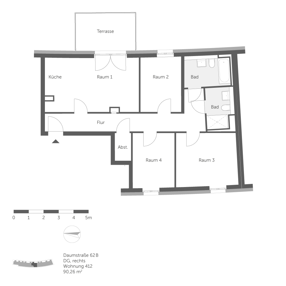 Großzügige Wohnung mit herrlicher Dachterrasse im Neubauerstbezug – Berlin – Vorschaubild 9