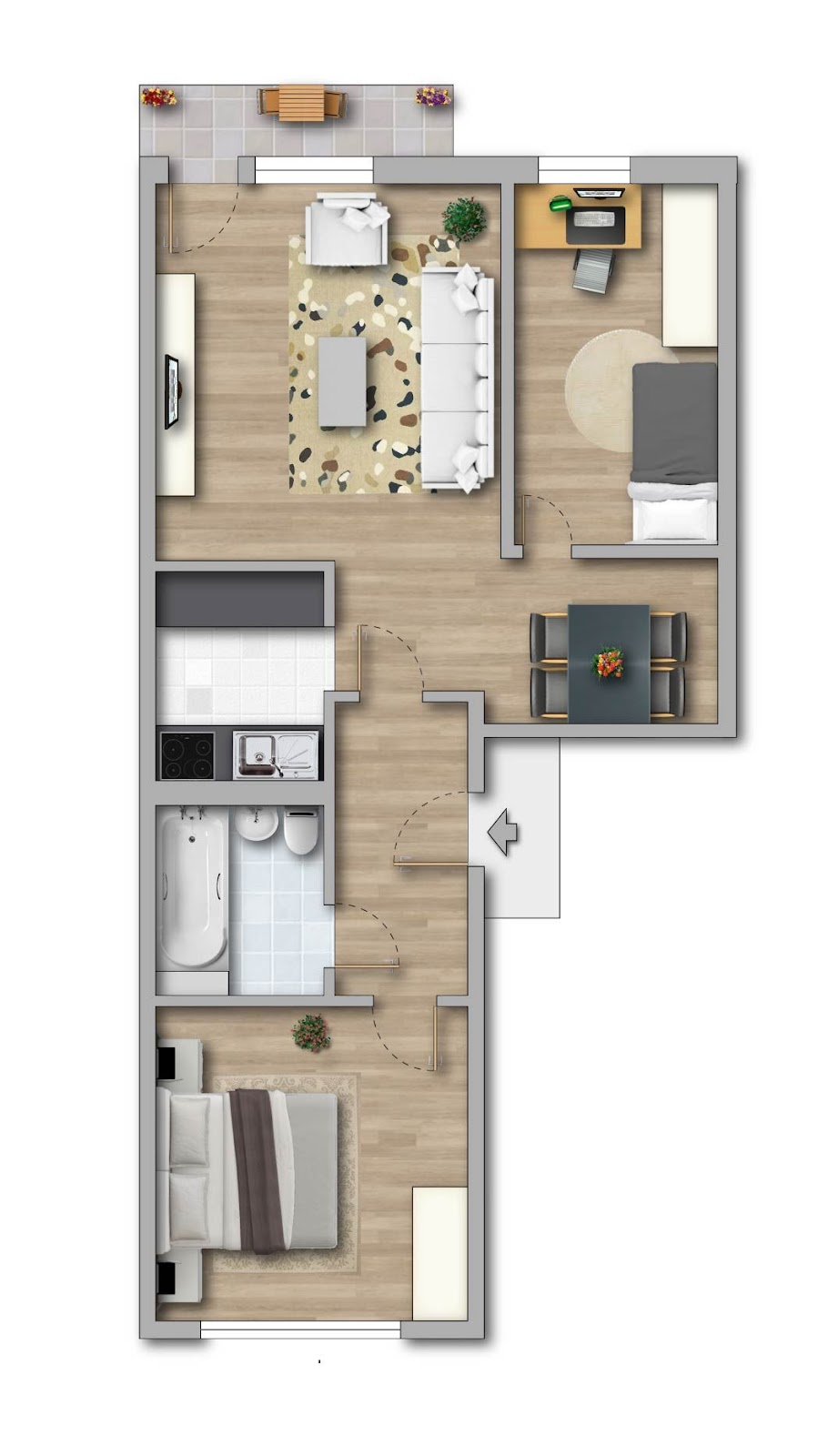 Moderne Wohlfühlwohnung mit Einbauküche und sonnigem Balkon! – Chemnitz – Vorschaubild 10