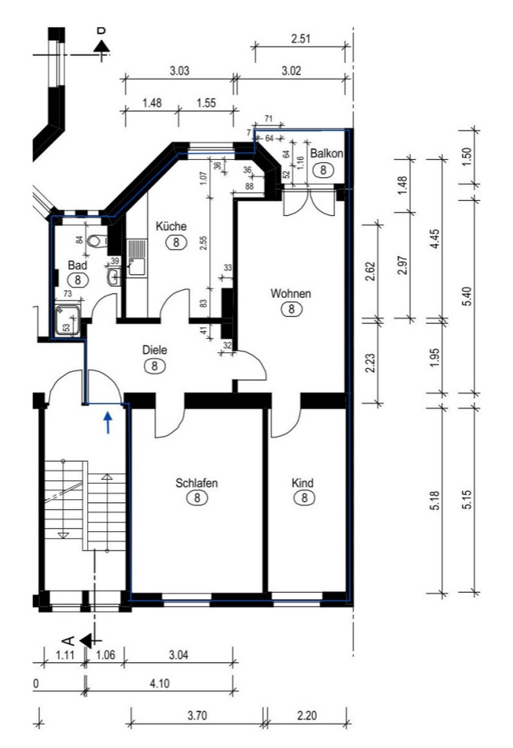 Charmante 3 Zimmer Wohnung mit Balkon – Düsseldorf – Vorschaubild 15
