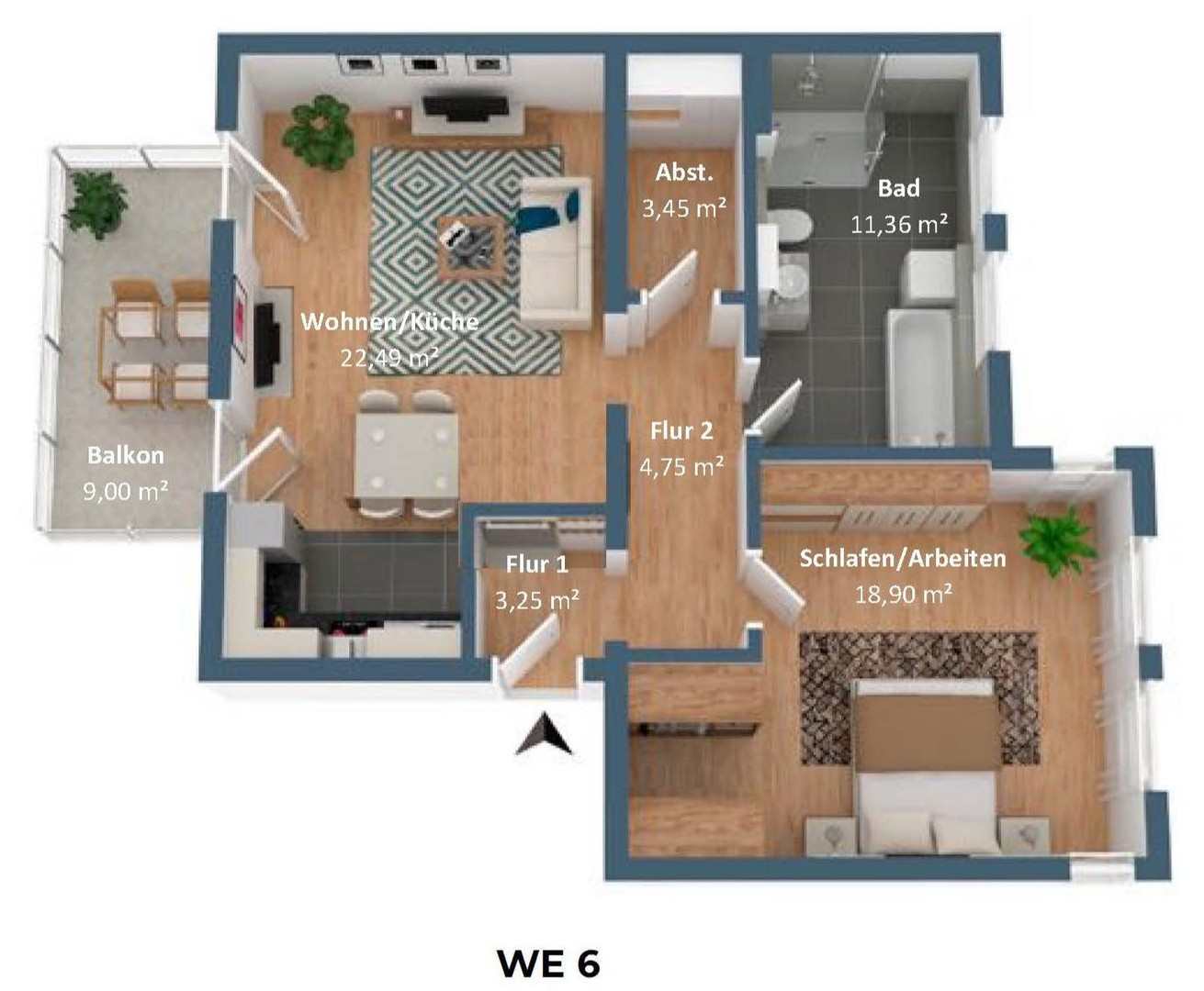 LUXUS in Elbnähe: Exklusive 2-Zi.-Whg. mit Balkon & Fußbodenheizung *Neubauniveau* – Magdeburg – Vorschaubild 14