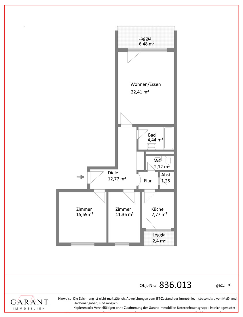 Wohnen mit Licht und Raum: 3 Zimmer-Wohnung mit zwei Loggien in Neuhausen – München – Vorschaubild 8