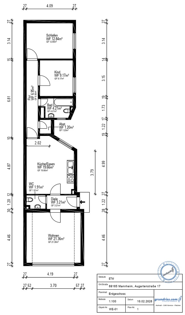 Renovierte 3,5-Zimmer-Wohnung mit Altbaucharme in Mannheimer Toplage – Mannheim – Vorschaubild 16
