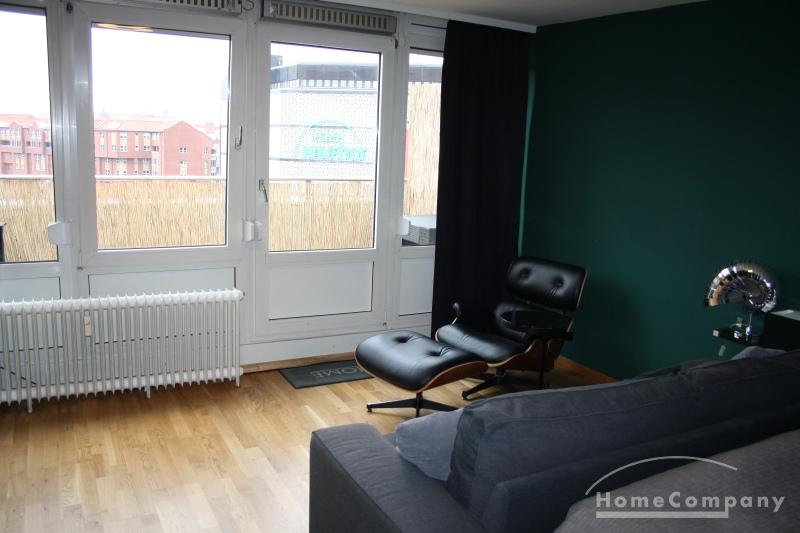 Single-Penthouse mit Schlossblick, möbliert, mit Küche und Bad, 5. OG, Dachterrasse ca. 10 qm. – Braunschweig – Vorschaubild 2