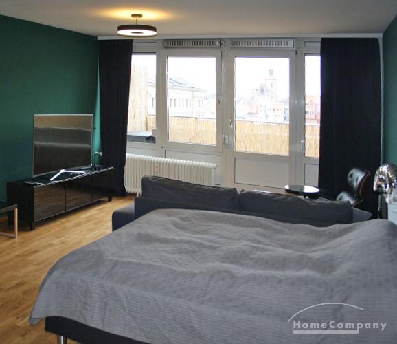 Single-Penthouse mit Schlossblick, möbliert, mit Küche und Bad, 5. OG, Dachterrasse ca. 10 qm. – Braunschweig – Vorschaubild 6
