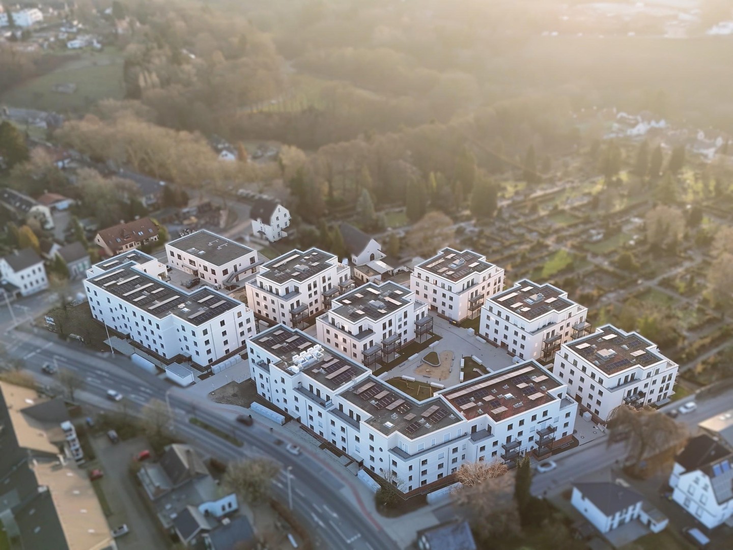 Penthouse-Neubau Wohnung: 2 Zimmer, Dachterrasse u. Balkon; 84,5m² inkl. anteilige Außenflächen