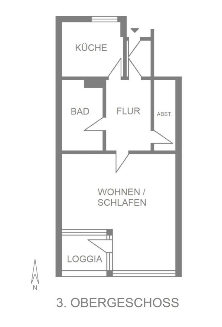 SCHÖNE 1,5 ZKB WOHNUNG MIT EINBAUKÜCHE UND BALKON IN EINEM GEPFLEGTEN HAUS – Wolfsburg – Vorschaubild 12