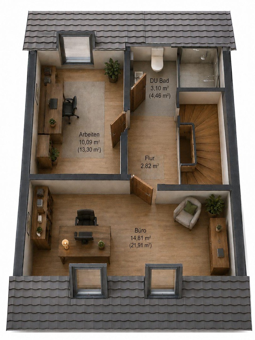 Exklusives A+ Neubau-Reihenhaus mit PV-Speicher, Premiumküche & Garten – Mering – Vorschaubild 19