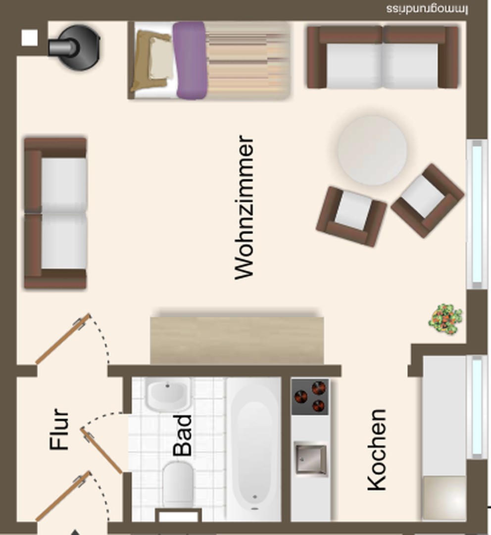 Ruhig wohnen in zentraler Lage – gepflegte 1-Zimmer-Wohnung – Nürnberg – Vorschaubild 7