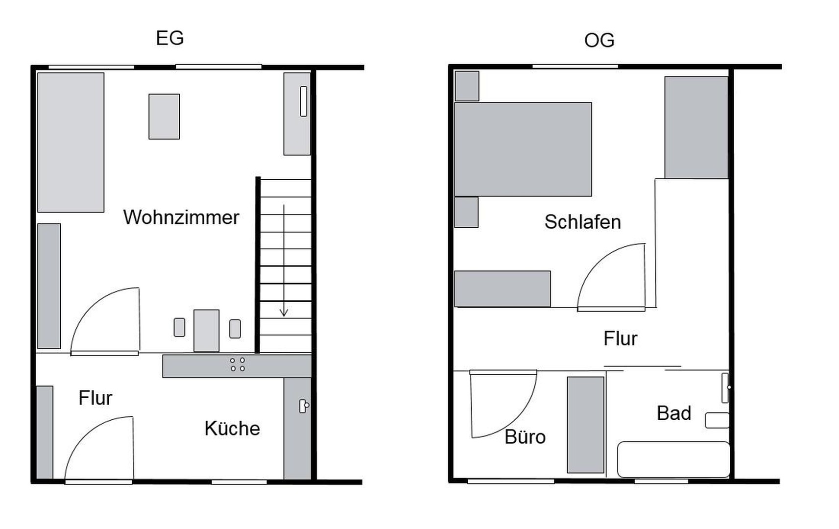 Möblierte komfortable 2,5 Zi. Wohnung EG “zentral und doch ruhig“ – Braunschweig – Vorschaubild 9