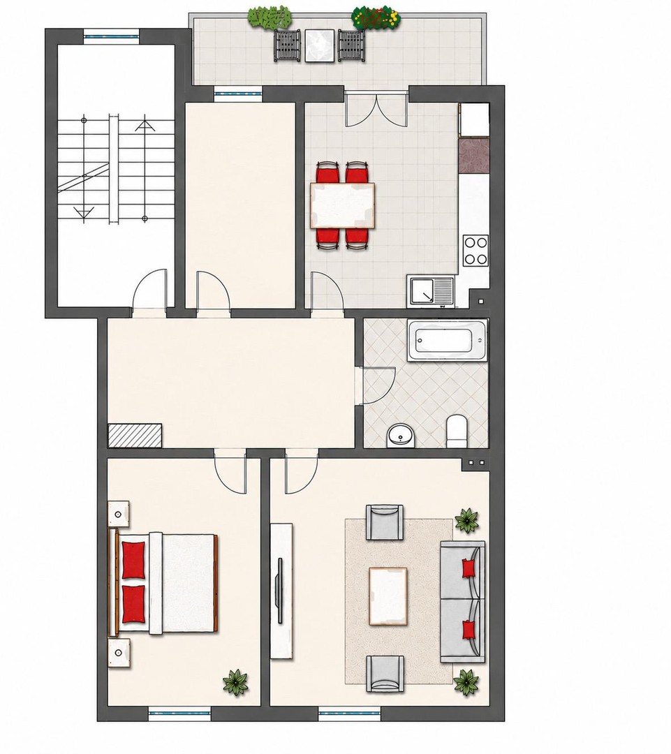 Attraktive 3-Zimmer-Wohnung mit Balkon in guter Lage von Wuppertal Barmen – Wuppertal – Vorschaubild 10