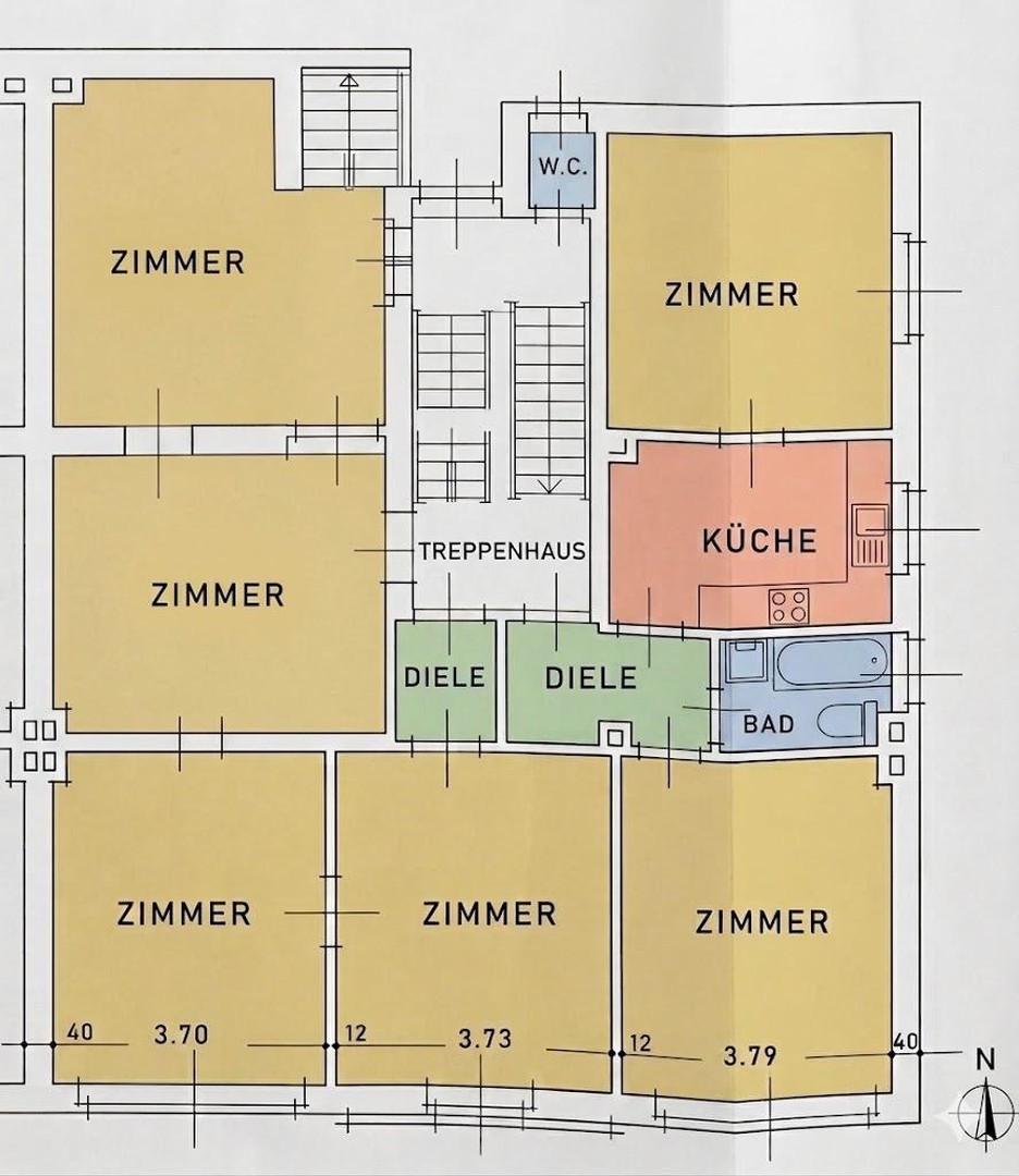 Attraktive 5 Zimmer Dachgeschosswohnung in Bochum Gerthe – Bochum – Vorschaubild 4
