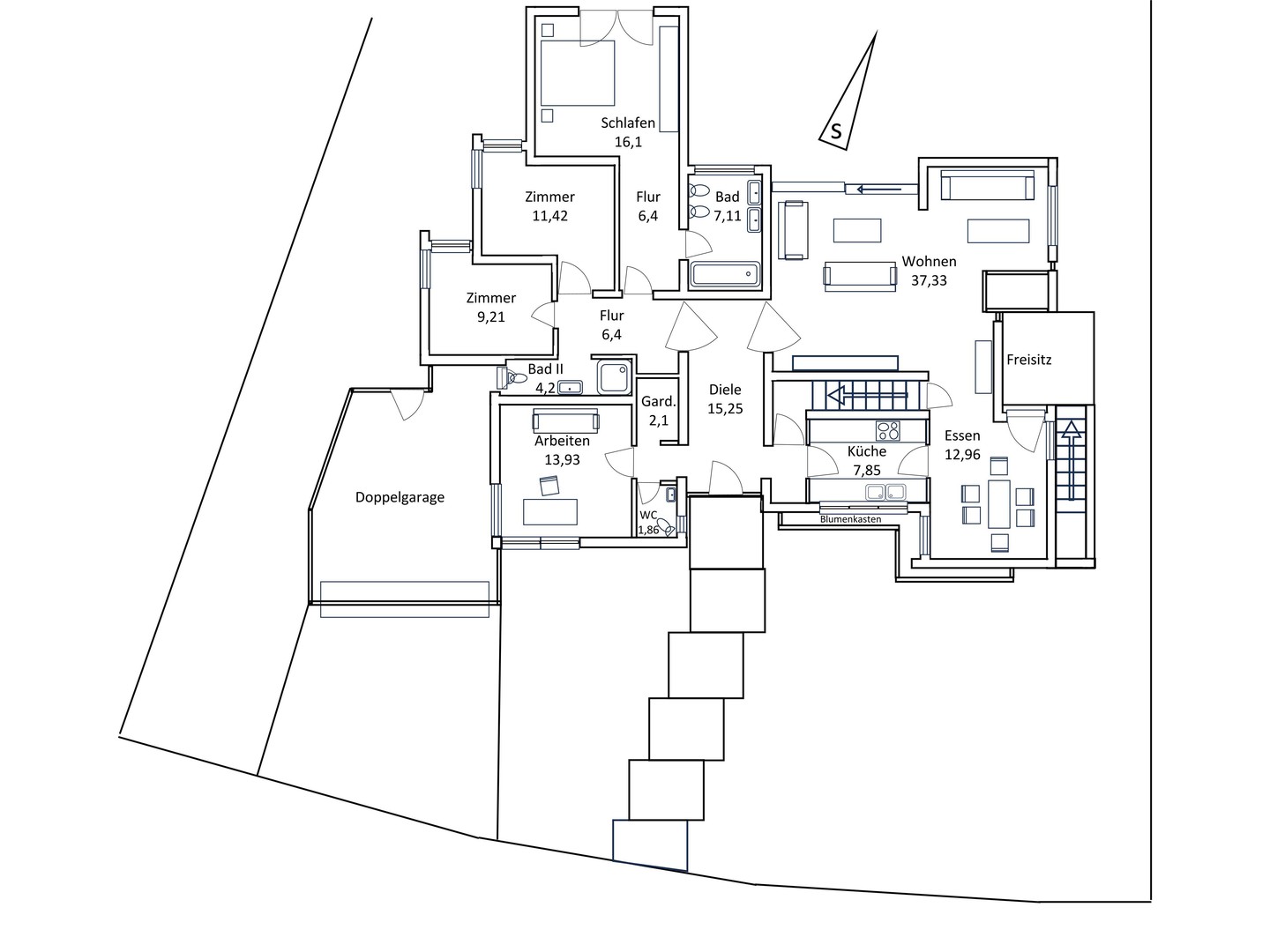 Architektenhaus in einzigartiger Lage mit großem Garten – Saarlouis – Vorschaubild 21