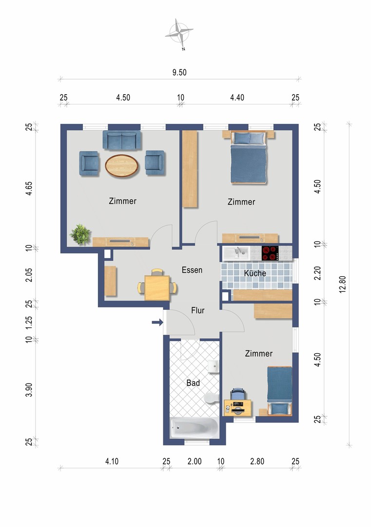 Die ideale 3-Zimmer-Wohnung in Dresden Plauen / Südvorstadt – Dresden – Vorschaubild 5