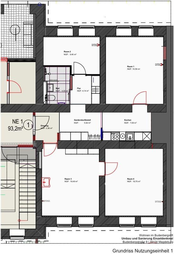 Altersgerechte 4-Raum-Erdgeschosswohnung 93,2m² in Buckau – erstklassig ausgestattet – Magdeburg – Vorschaubild 15