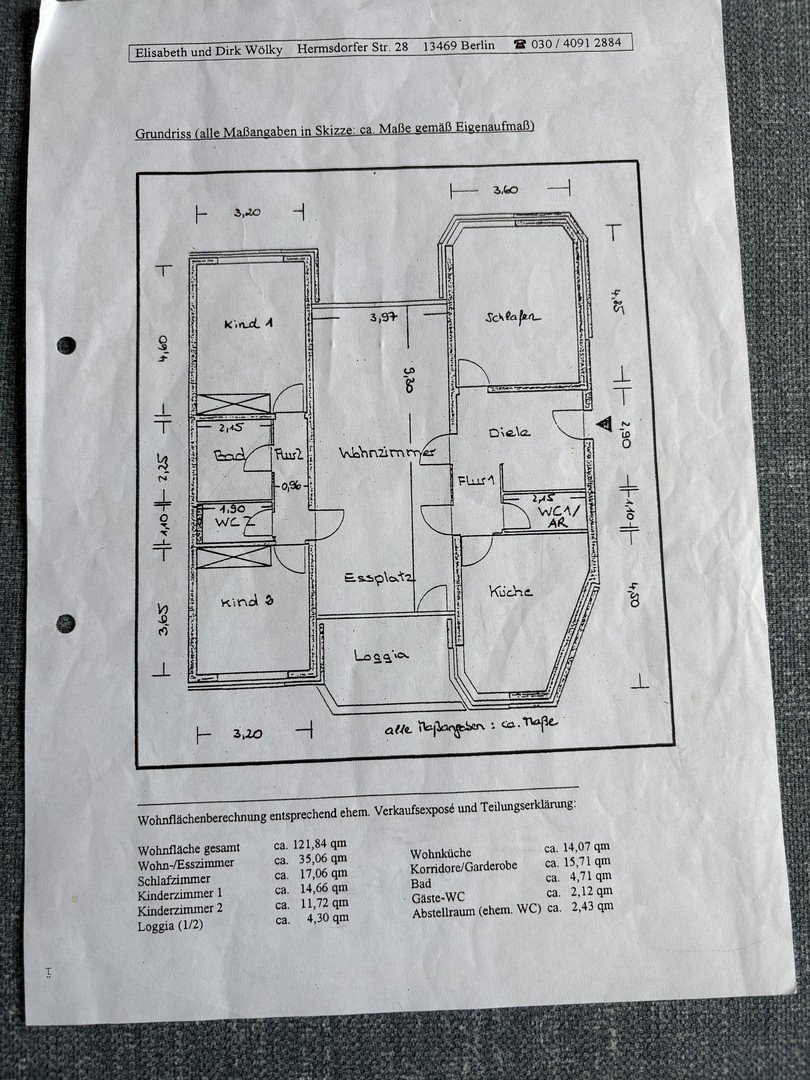 Geräumige, sonnige 4 Zimmerwohnung in Berlin Wittenau – Berlin – Vorschaubild 5