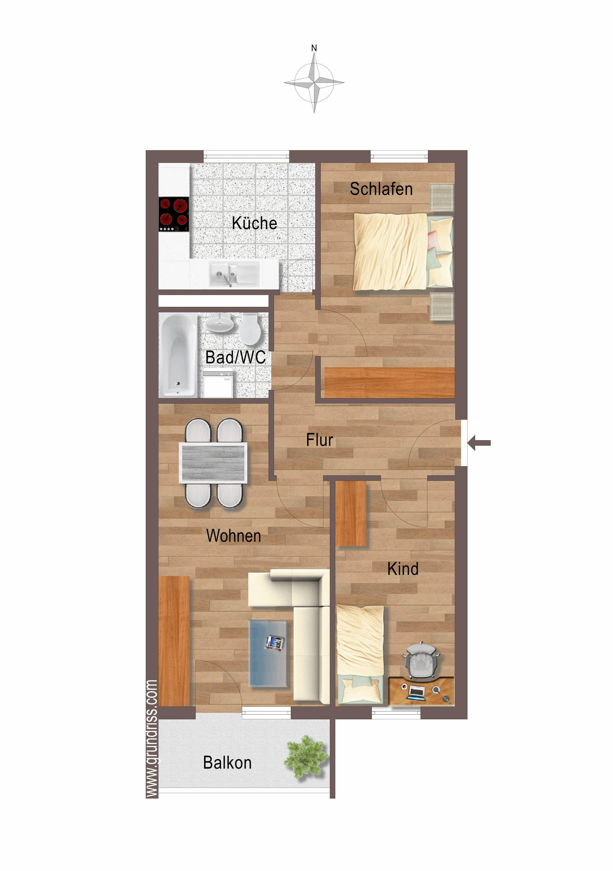 NEU: Frisch renovierte 3-Zimmer-Wohnung in Paunsdorf-Nord mit Wohlfühlfaktor! – Leipzig – Vorschaubild 10