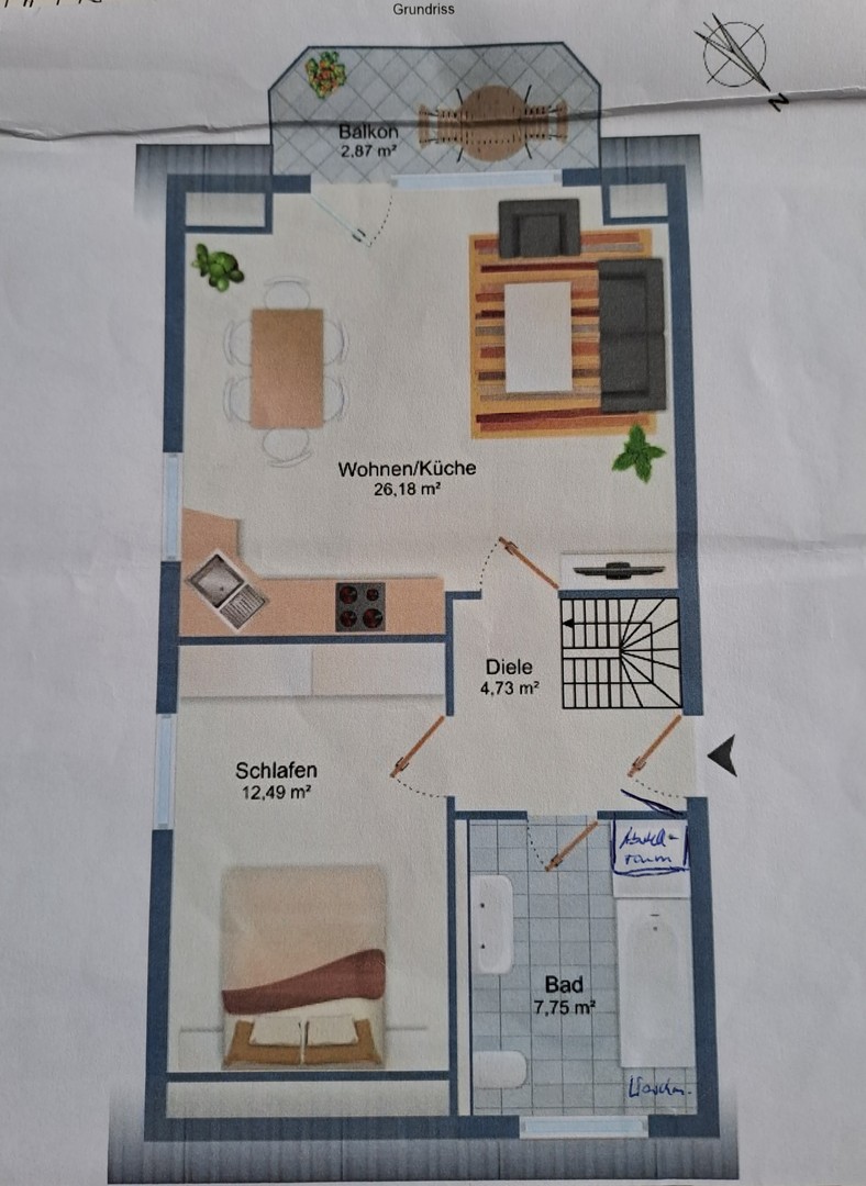 Charmante 3-Zimmer-Maisonettewohnung, TG-Stellplatz & Balkon in grüner Lage von Hamburg Meiendorf – Hamburg – Vorschaubild 42