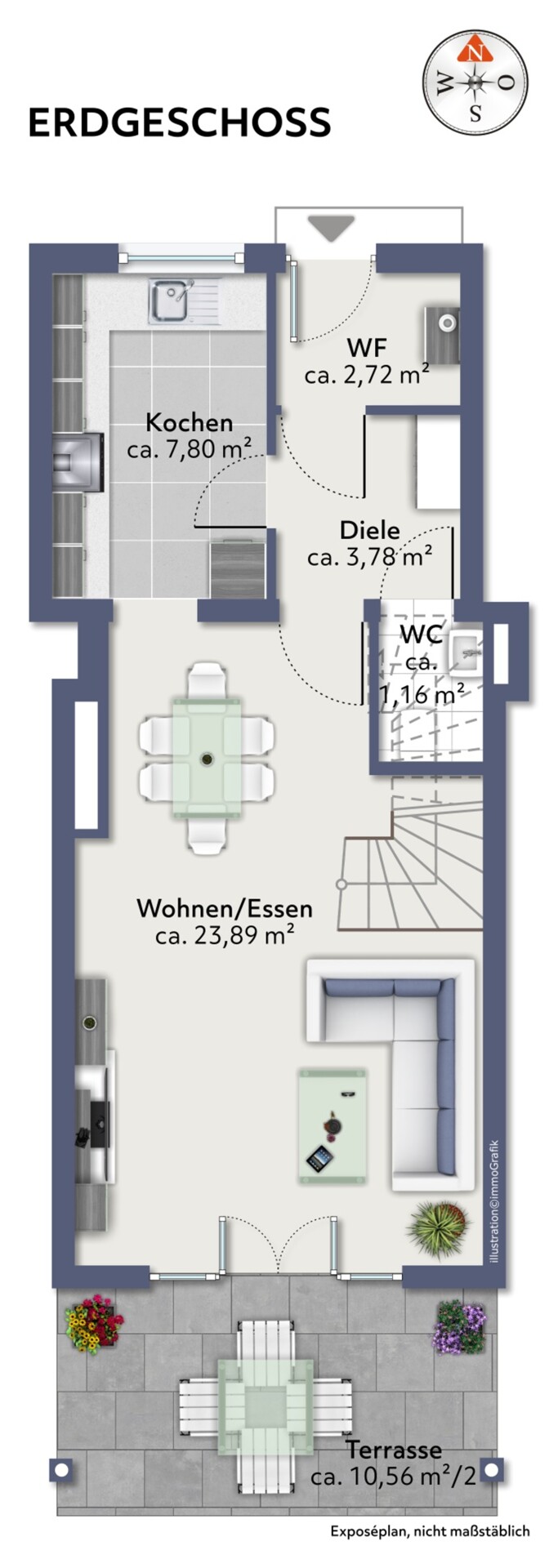 Garten-Maisonette (EG+1.OG) in ruhiger Wohnlage, Besichtigung Fr. 12.6. nach Vereinbarung – München / Feldmoching-Hasenbergl – Vorschaubild 14
