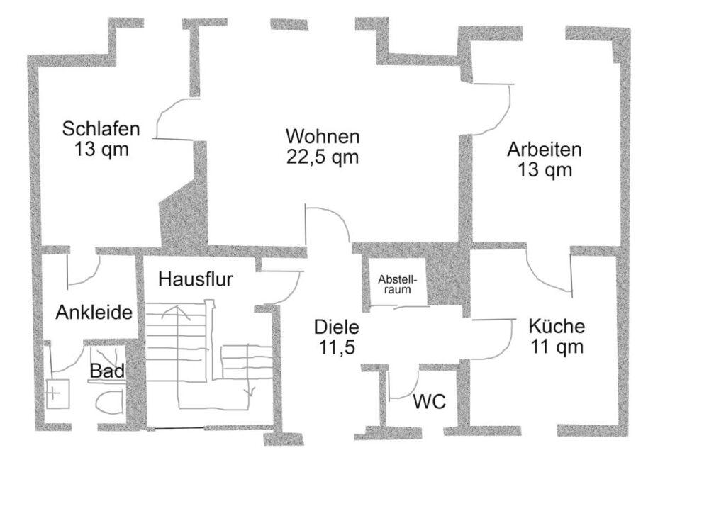 3 Zimmer Wohnung, Möbliert, 2.OG in historischem Gebäude, renovierte Wohnung in sehr ruhiger Citylage – Braunschweig – Vorschaubild 22