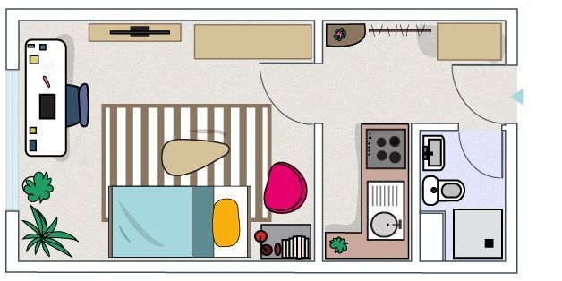Möblierte & sanierte 1- Zimmer Wohnung im Erdgeschoss - 0107 - Woldegker Straße 30 – Neubrandenburg – Vorschaubild 4